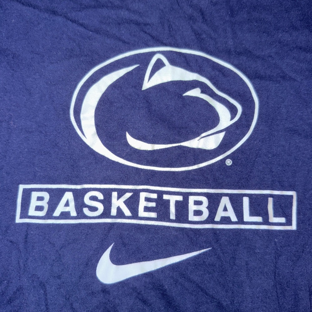 Nike Penn State Basketball T-Shirt XXL Blue Short Sleeve Nittany Lions Graphic